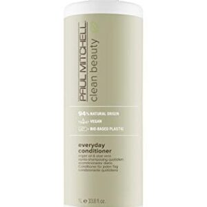 Paul Mitchell Clean Beauty Everyday Conditioner, Ultra-Rich Formula, Improves Elasticity, For All Hair Types, 33.8 fl. oz.