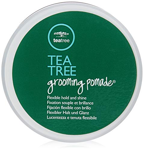 Tea Tree Grooming Pomade, Flexible Hold, High-Shine Finish, For All Hair Types, Especially Wavy + Curly Hair, 3.0 oz.