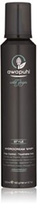paul mitchell awapuhi wild ginger hydrocream whip mousse, frizz control, touchable hold, for all hair types, 6.7 oz.