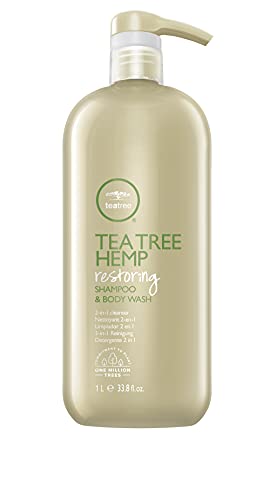 Tea Tree Hemp Restoring Shampoo & Body Wash, 2-in-1 Cleanser, For All Hair Types, 33.8 fl. oz.