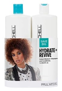 paul mitchell hydrate + revive instant moisture liter duo, 33.8 fl oz (pack of 2)