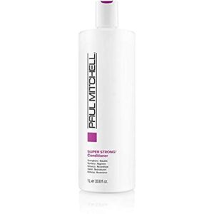 paul mitchell super strong conditioner, strengthens + rebuilds, for damaged hair, 33.8 fl. oz.