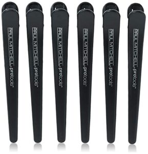 paul mitchell pro tools sectioning hair clips set, slip-free, no crease design, for hair styling + hair coloring all hair types, 6 count (pack of 1)