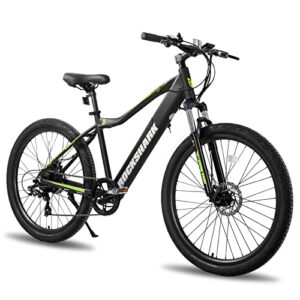 hiland rockshark 27.5 inch electric bike for adults,mens electric mountain bike with 350w motor,removable fully build-in 10.4ah battery,shimano 7 speed gears urban electric bicycles