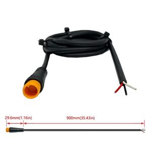 BEISGUANGS Julet 3Pin Male Waterproof Cable Electric Bike Extension Cable Connector for Ebike Light Throttle Ebrake Display