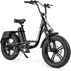 velowave prado s electric bike for adults 750w bafang motor,48v 15ah lg battery e bike, 20″ x 4.0 step-thru fat tire ebikes for adults, 28mph electric bicycle shimano 7-speed (black)