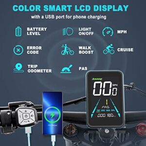 FREESky Electric Bike for Adults 1000W BAFANG Motor 48V 20Ah Samsung Cells Battery Ebike, 26" Fat Tire Full Suspension Electric Bicycles, 35MPH Snow Beach Mountain E Bike Shimano 7-Speed UL Certified