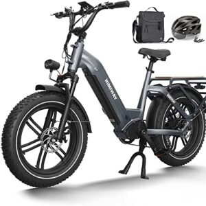 himiway big dog cargo electric bike,750w e-bikes for adults, 48v 20ah removable battery, 400 lbs max load & upgrade hydraulic braking system,25mph, shimano 7-speed