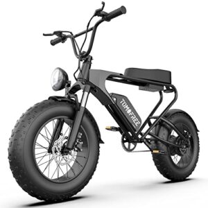 Tomofree Ship from US, Classic Electric Bike for Adults,1200W Motor, 20"×4" Fat Tire Mountain ebike,34MPH & 40Miles Long Range Electric Dirt Motorbike, 48V Electric Motorcycle for Outdoor Cycling