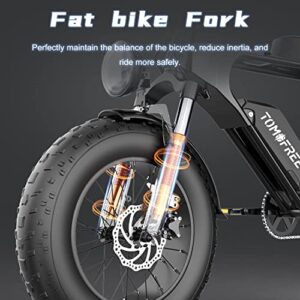 Tomofree Ship from US, Classic Electric Bike for Adults,1200W Motor, 20"×4" Fat Tire Mountain ebike,34MPH & 40Miles Long Range Electric Dirt Motorbike, 48V Electric Motorcycle for Outdoor Cycling