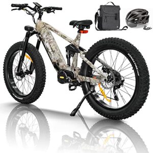 himiway cobra pro adult electric bicycles, 1000w ebike 80mi long range 26″x4.8″ fat tire electric bike 400lbs payload with four-bar linkage suspension, shimano 10 speed system, 25mph