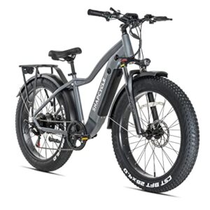 Snapcycle R1 Electric Bike Adults 750W Motor 48V 14Ah Samsung Lithium-Ion Battery Removable 26'' Fat Tire Ebike 28MPH Snow Beach Mountain Sand E-Bike Shimano 6-Speed