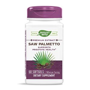 nature’s way saw palmetto extract, 60 sgel- 3 pack