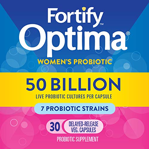 Nature's Way Fortify Optima Daily Probiotic for Women, 50 Billion Live Cultures, Digestive and Immune Health Support Supplement*, 30 Vegan Capsules