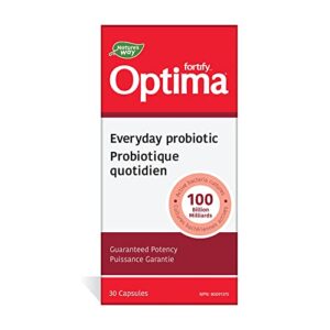 Nature’s Way Fortify Optima Daily Probiotic, 100 Billion, 15 Strains, Digestive & Immune Support*, with Prebiotics, 30 Capsules