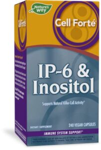 nature’s way cell forté ip-6 & inositol supplement, gluten-free, vegan, 240 capsules