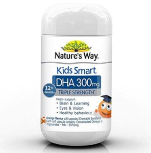 nature’s way kids smart triple strength dha 300mg 50 soft capsules imported from australia