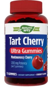 nature’s way tart cherry, ultra montmorency cherry, 1200 mg potency, 75 gummies
