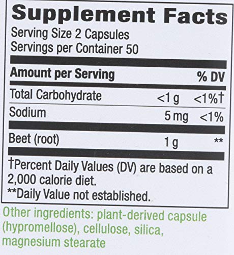 Natures Way Beet Root 100 Vegetarian capsule, 100 ct