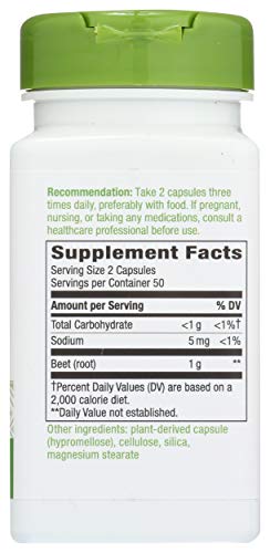 Natures Way Beet Root 100 Vegetarian capsule, 100 ct