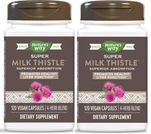 nature’s way enzymatic therapy super milk thistle, 2 piece pack (2 pack)