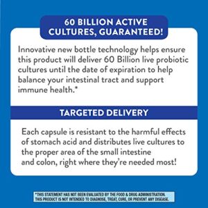 Nature’s Way Fortify Optima Daily Probiotic 60 Billion 15 Strains Digestive and Immune Support* with Prebiotics 30 Capsules