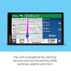 Garmin 010-02038-02 DriveSmart 65, Built-In Voice-Controlled GPS Navigator with 6.95” High-Res Display , Black