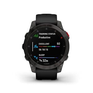 Garmin 010-02582-10 epix Gen 2, Premium active smartwatch, Health and wellness features, touchscreen AMOLED display, adventure watch with advanced features, black titanium