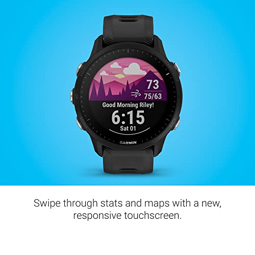 Garmin 010-02638-00 Forerunner® 955 Solar, GPS Running Smartwatch with Solar Charging Capabilities, Tailored to Triathletes, Long-Lasting Battery, Black