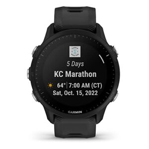 Garmin 010-02638-00 Forerunner® 955 Solar, GPS Running Smartwatch with Solar Charging Capabilities, Tailored to Triathletes, Long-Lasting Battery, Black