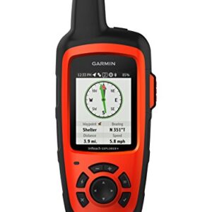 Garmin 010-01735-10 inReach Explorer+, Handheld Satellite Communicator with Topo Maps and GPS Navigation