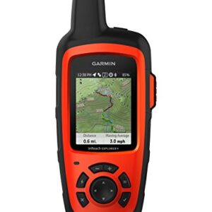 Garmin 010-01735-10 inReach Explorer+, Handheld Satellite Communicator with Topo Maps and GPS Navigation