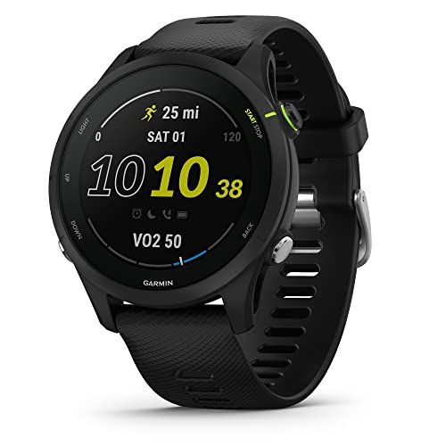 Garmin 010-02641-20 Forerunner® 255 Music, GPS Running Smartwatch with Music, Advanced Insights, Long-Lasting Battery, Black