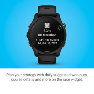 Garmin 010-02641-20 Forerunner® 255 Music, GPS Running Smartwatch with Music, Advanced Insights, Long-Lasting Battery, Black
