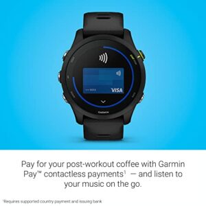 Garmin 010-02641-20 Forerunner® 255 Music, GPS Running Smartwatch with Music, Advanced Insights, Long-Lasting Battery, Black