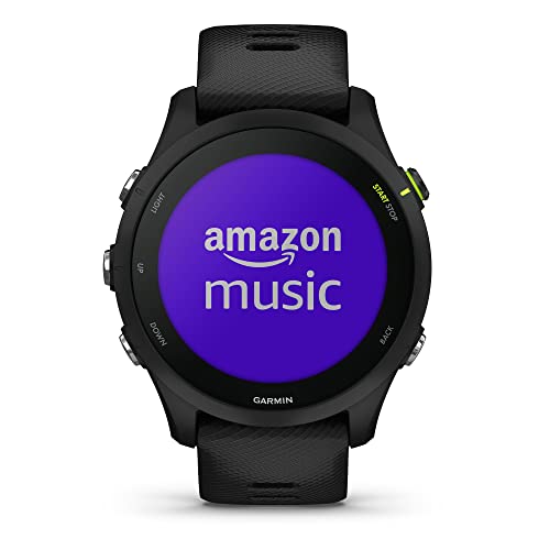 Garmin 010-02641-20 Forerunner® 255 Music, GPS Running Smartwatch with Music, Advanced Insights, Long-Lasting Battery, Black