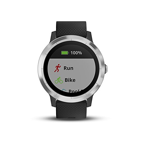 Garmin Vivoactive 3 GPS Smartwatch with Built-in Sports Apps - Black/Silver (Renewed)