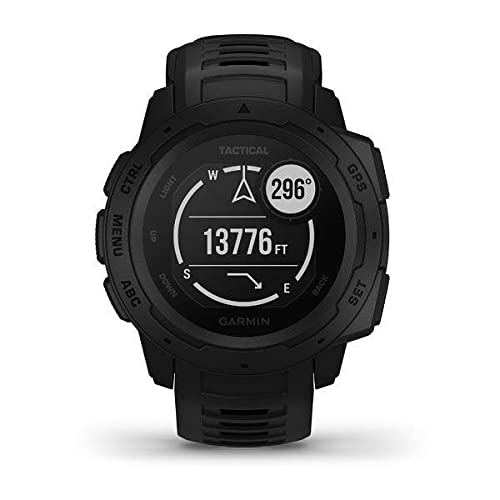 Garmin Instinct Tactical, Rugged GPS Watch, Tactical Specific Features, Constructed to U.S. Military Standard 810G for Thermal, Shock and Water Resistance, Black