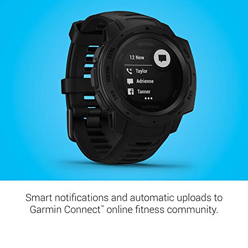 Garmin Instinct Tactical, Rugged GPS Watch, Tactical Specific Features, Constructed to U.S. Military Standard 810G for Thermal, Shock and Water Resistance, Black