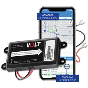 gps tracker for vehicles with real-time alerts, 4g lte – easy install fleet & car gps tracker – fcc, ptcrb certified car tracker device for vehicles – livewire volt – subscription required.