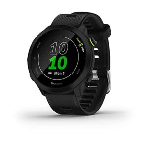 garmin forerunner 55, gps running watch with daily suggested workouts, up to 2 weeks of battery life, black (renewed)