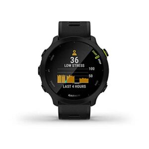 Garmin Forerunner 55, GPS Running Watch with Daily Suggested Workouts, Up to 2 weeks of Battery Life, Black (Renewed)