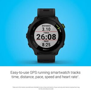 Garmin Forerunner 55, GPS Running Watch with Daily Suggested Workouts, Up to 2 weeks of Battery Life, Black (Renewed)