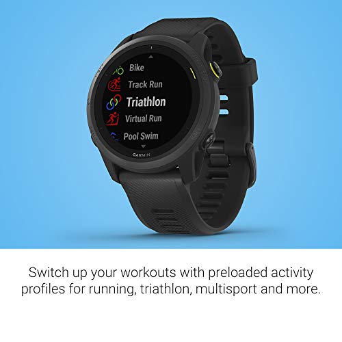 Garmin Forerunner 745, GPS Running Watch, Detailed Training Stats and On-Device Workouts, Essential Smartwatch Functions, Black