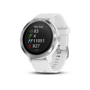 garmin vívoactive 3 gps smartwatch – white & stainless (renewed)