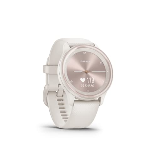 Garmin vivomove Sport, Hybrid Smartwatch, Health and Wellness Features, Touchscreen, White