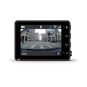 Garmin Dash Cam 57, 1440p and 140-degree FOV, Monitor Your Vehicle While Away w/ New Connected Features, Voice Control, Compact and Discreet, International Version (Dash Cam 57)