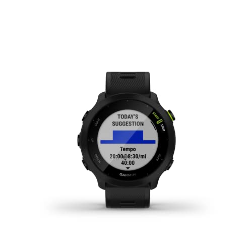 Garmin Forerunner 55 GPS Running Smartwatch, Black