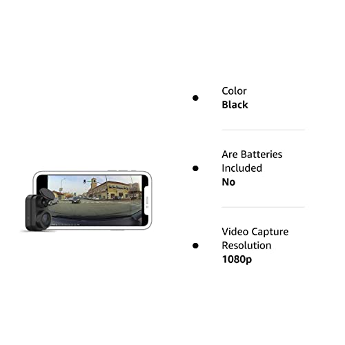 Garmin Dash Cam Mini 2, Tiny Size, 1080p and 140-degree FOV, Monitor Your Vehicle While Away w/ New Connected Features, Voice Control (Renewed)