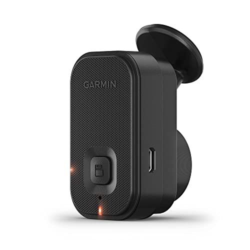 Garmin Dash Cam Mini 2, Tiny Size, 1080p and 140-degree FOV, Monitor Your Vehicle While Away w/ New Connected Features, Voice Control (Renewed)